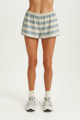 SET ACTIVE Outlets | HEAVY COTTON EASY STRIPE SHORTS - CASSETTE