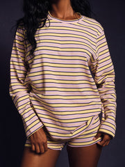 SET ACTIVE Sale | STRIPE JERSEY STRIPE OVERSIZED LONG SLEEVE - STREAMER