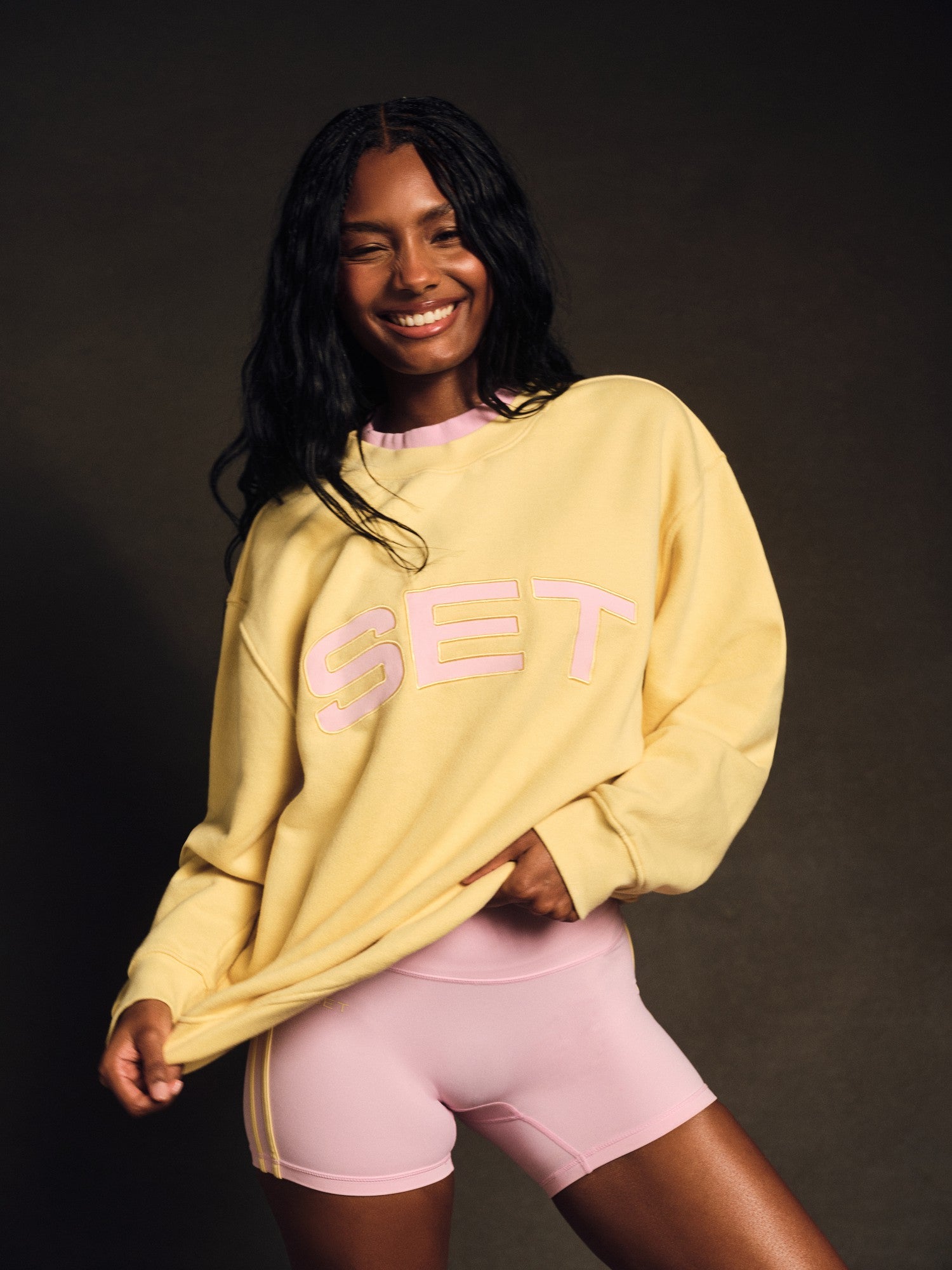 SET ACTIVE Website Store | MIDWEIGHT SWEATS STAPLE SET LAYERED CREWNECK - TAFFY