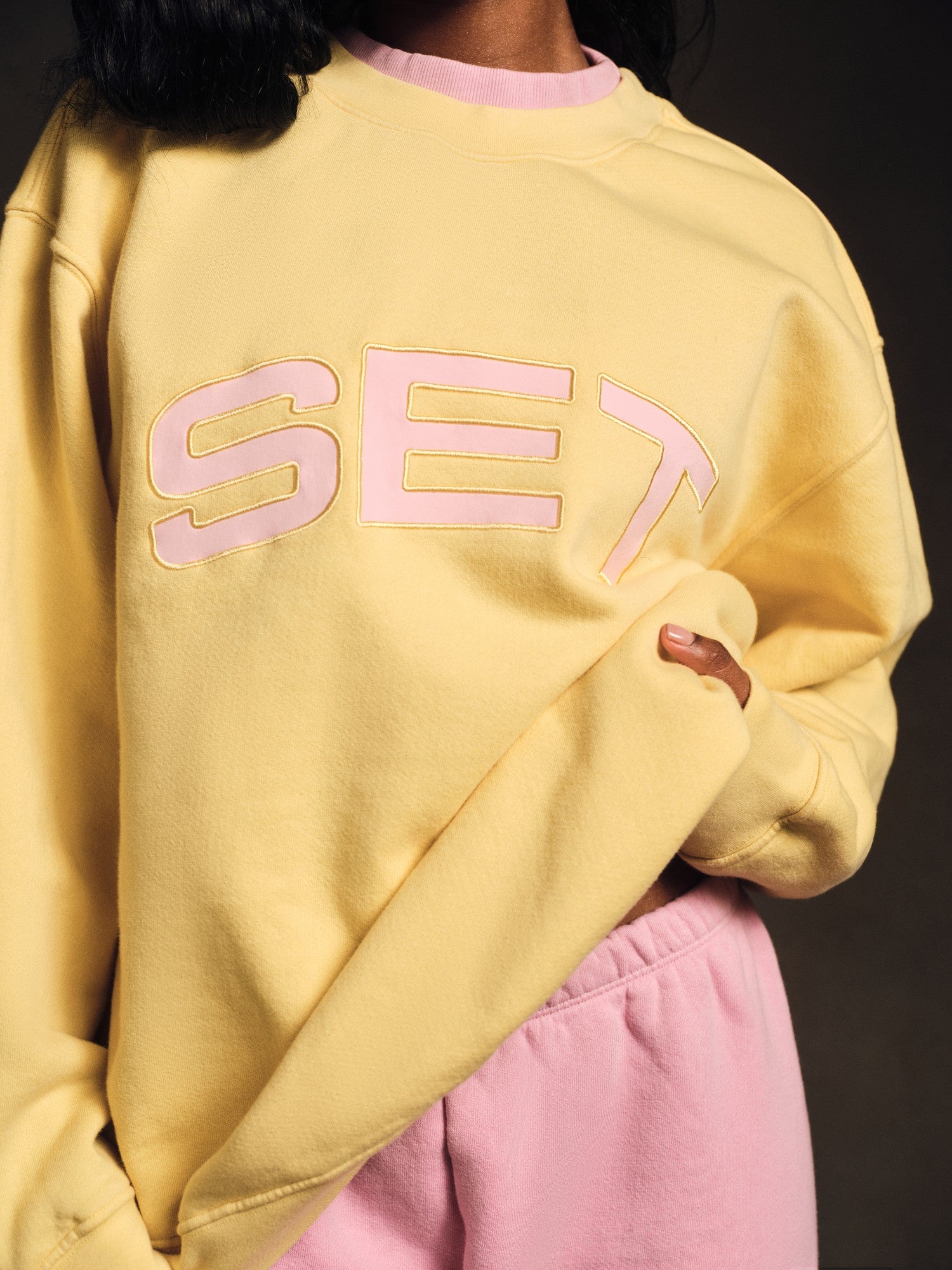 SET ACTIVE Website Store | MIDWEIGHT SWEATS STAPLE SET LAYERED CREWNECK - TAFFY
