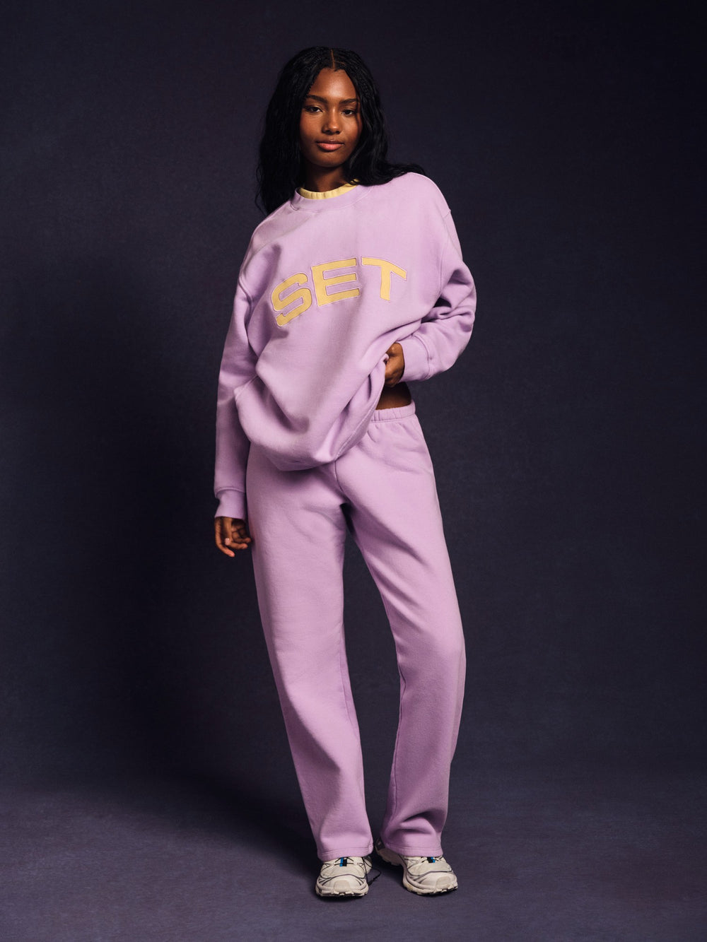 SET ACTIVE Outlet | MIDWEIGHT SWEATS STAPLE SET LAYERED CREWNECK - BUTTERCREAM