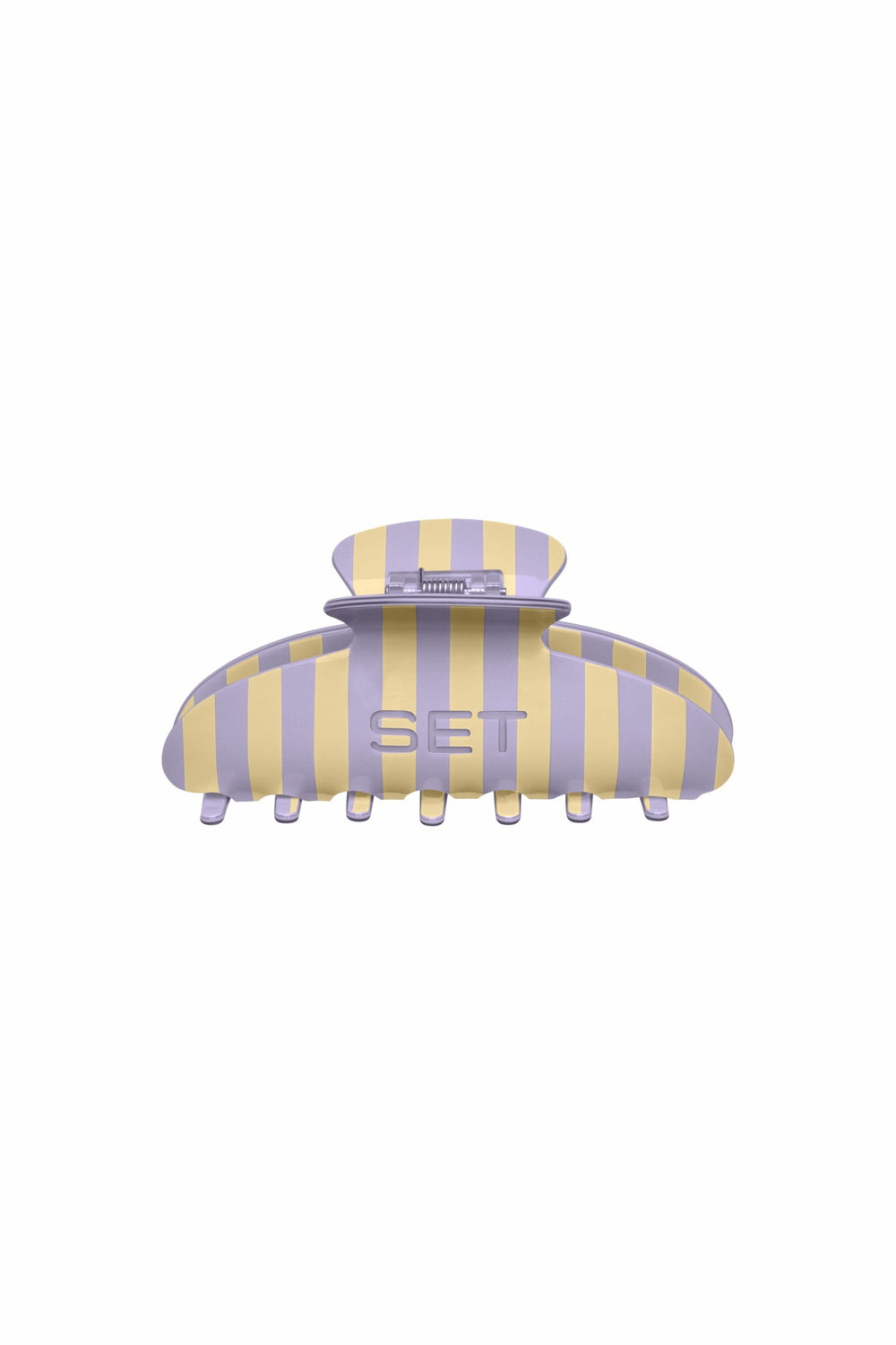 SET ACTIVE Discount | SET STRIPE CLAW CLIP - BUTTERCREAM