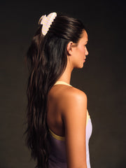 SET ACTIVE Discount | SET STRIPE CLAW CLIP - BUTTERCREAM
