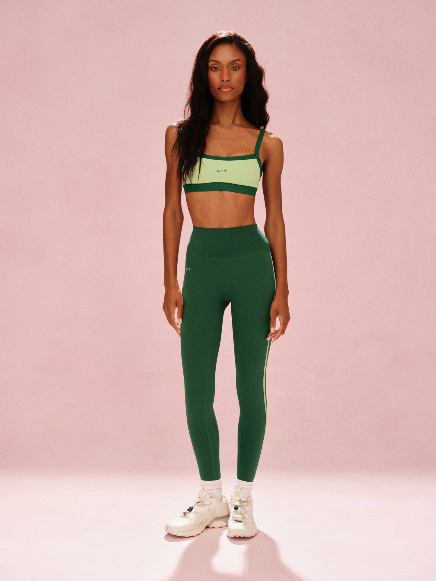 SET ACTIVE Sale | SPORTBODY® SPORTY STRIPE LEGGINGS - LAWN
