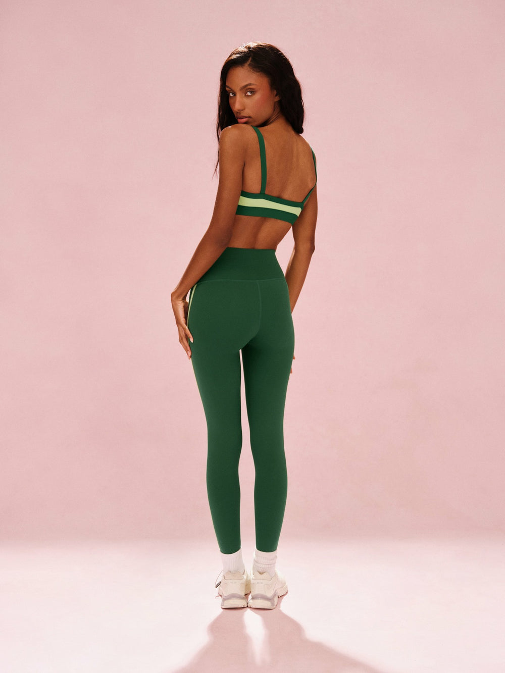 SET ACTIVE Sale | SPORTBODY® SPORTY STRIPE LEGGINGS - LAWN