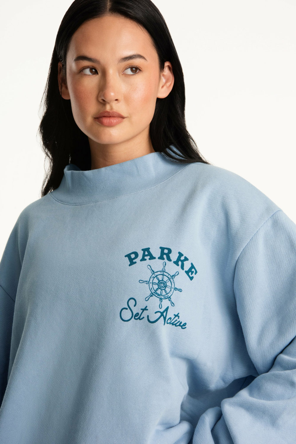 SET ACTIVE Sale | SET X PARKE SAIL GRAPHIC MOCKNECK - OVERCAST