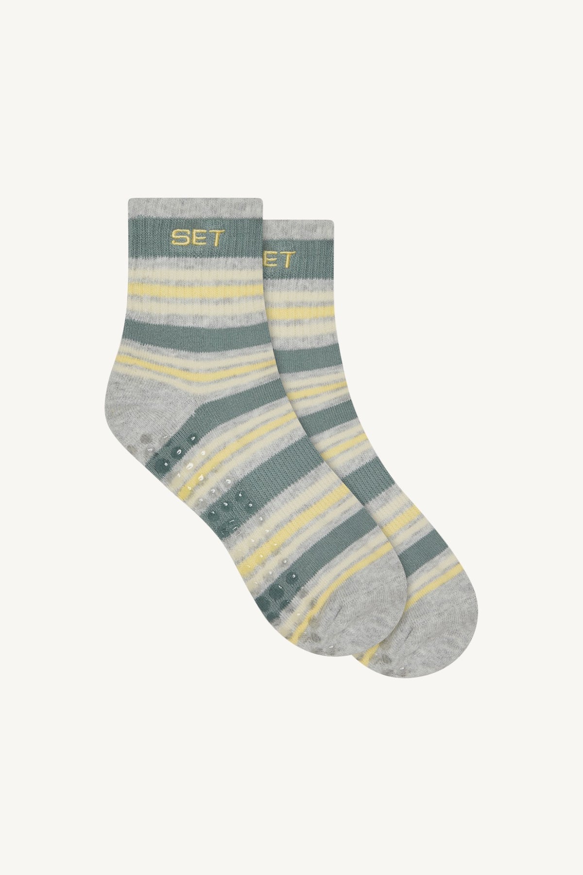 SET ACTIVE US | SET STRIPE SHORTY GRIP SOCKS - WASHED